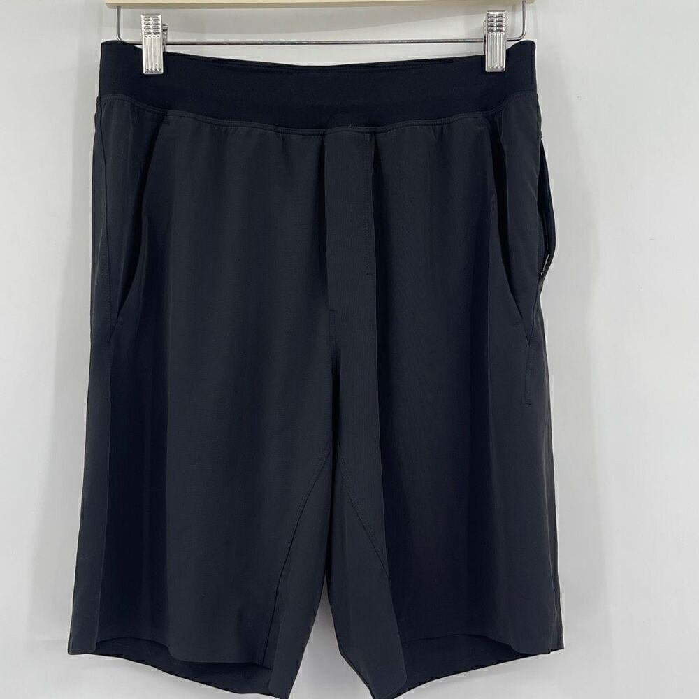 Lululemon Black Elastic Waist Active Running Athletic Shorts Medium